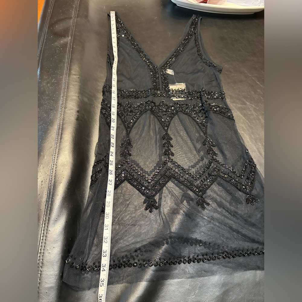 Free People intimately Black Sheer Lace Chemise size Medium NWT - Picture 15 of 16